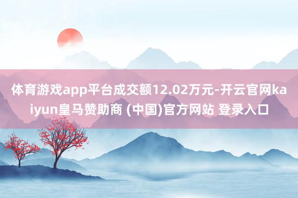 体育游戏app平台成交额12.02万元-开云官网kaiyun