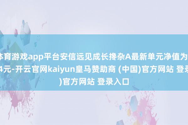 体育游戏app平台安信远见成长搀杂A最新单元净值为0.8594元-开云官网kaiyun皇马赞助商 (中国)官方网站 登录入口